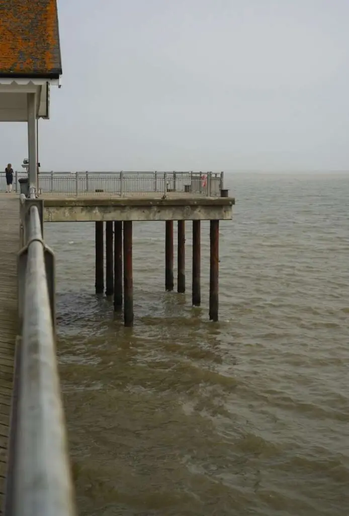 Southwold pier on a wet day