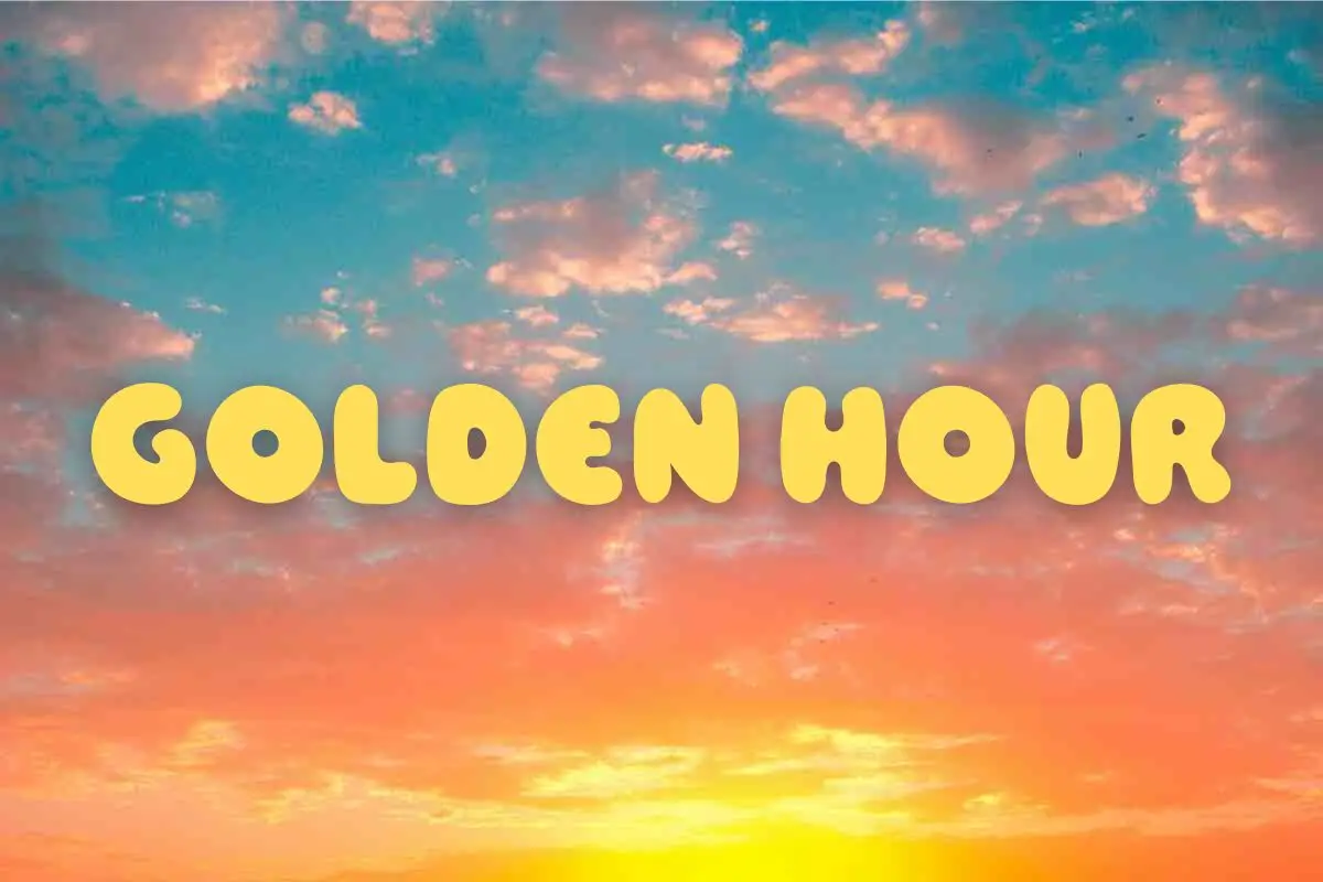 Colorful sky during golden hour run
